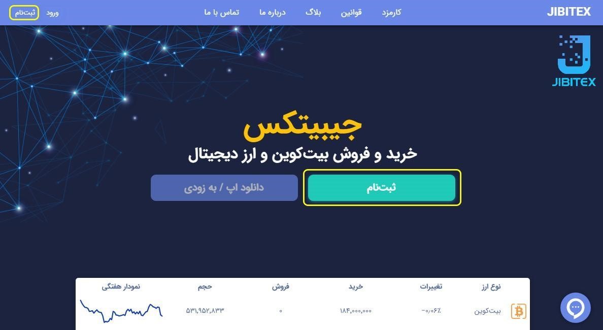 ثبت نام و احراز هویت در جیبیتکس